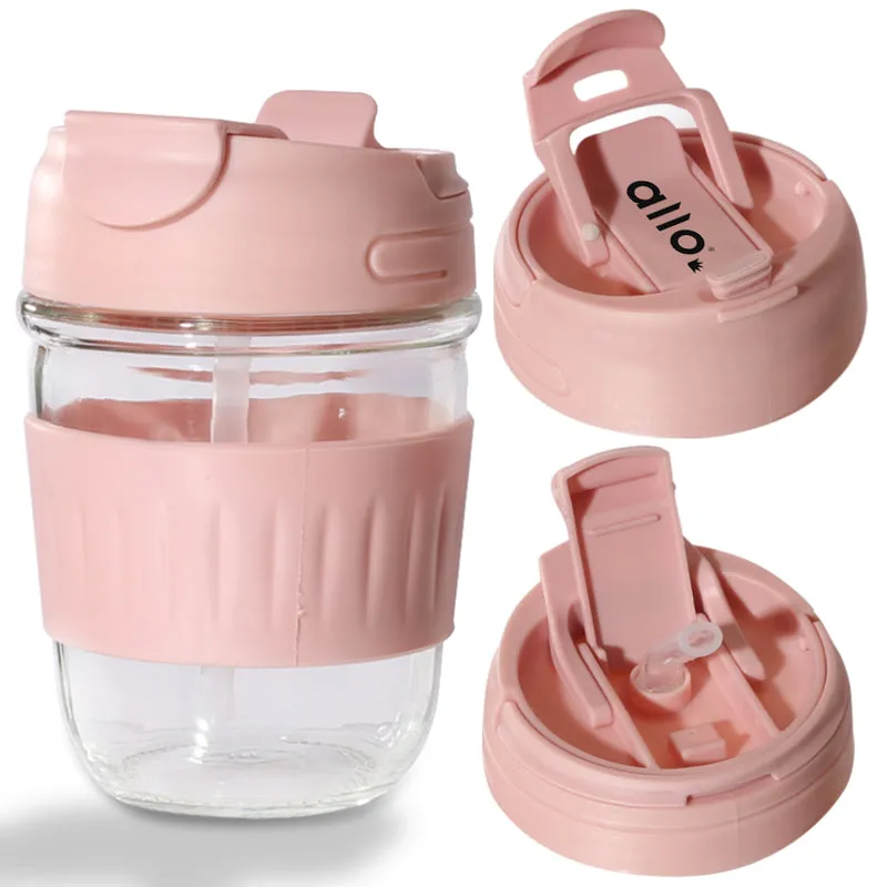 Lazo Glass Sipper - Light Pink media 1