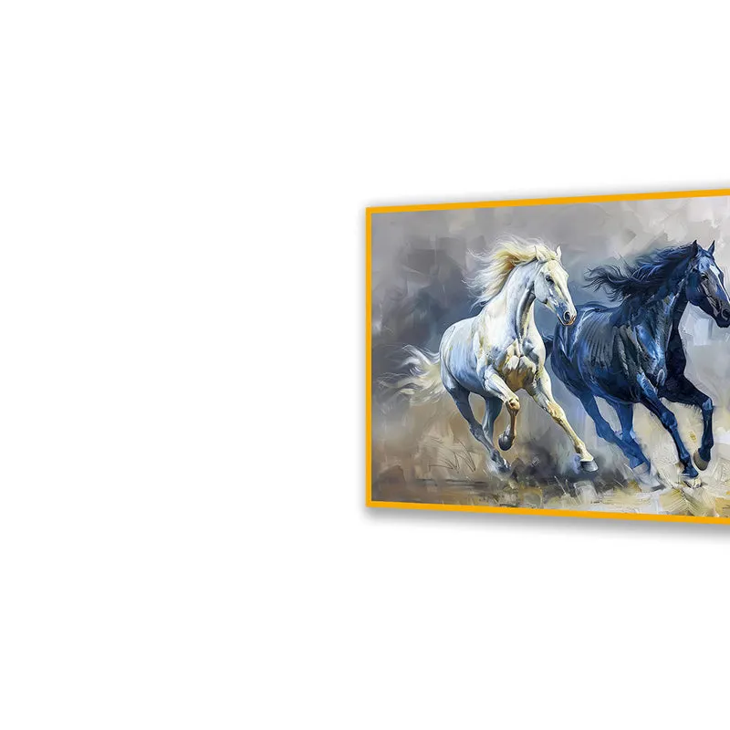Equine Duality Wall Art with Gold Frame media 4