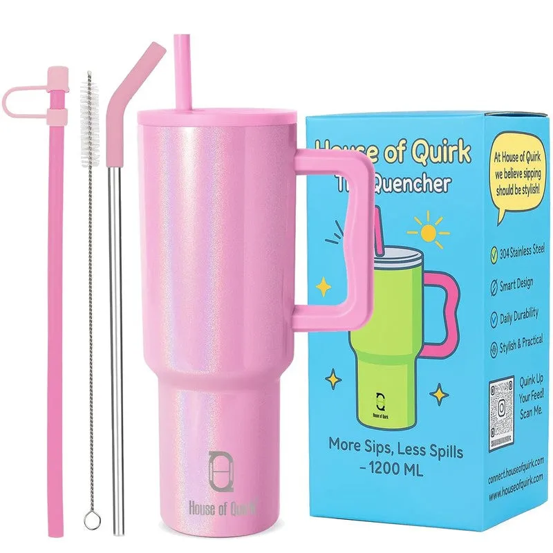 Iridescent Stainless Steel Tumbler (1200 ML) - Light Pink media 4