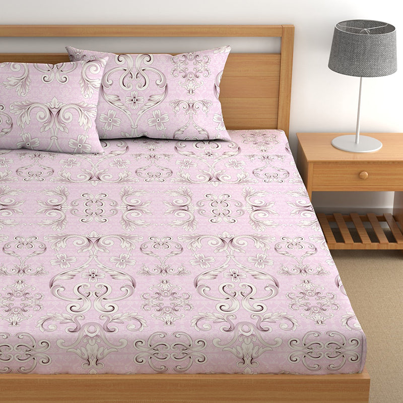 Pastel Bloom Tapestry Floral Microfiber Microfiber Bedsheet - 150 GSM media 3