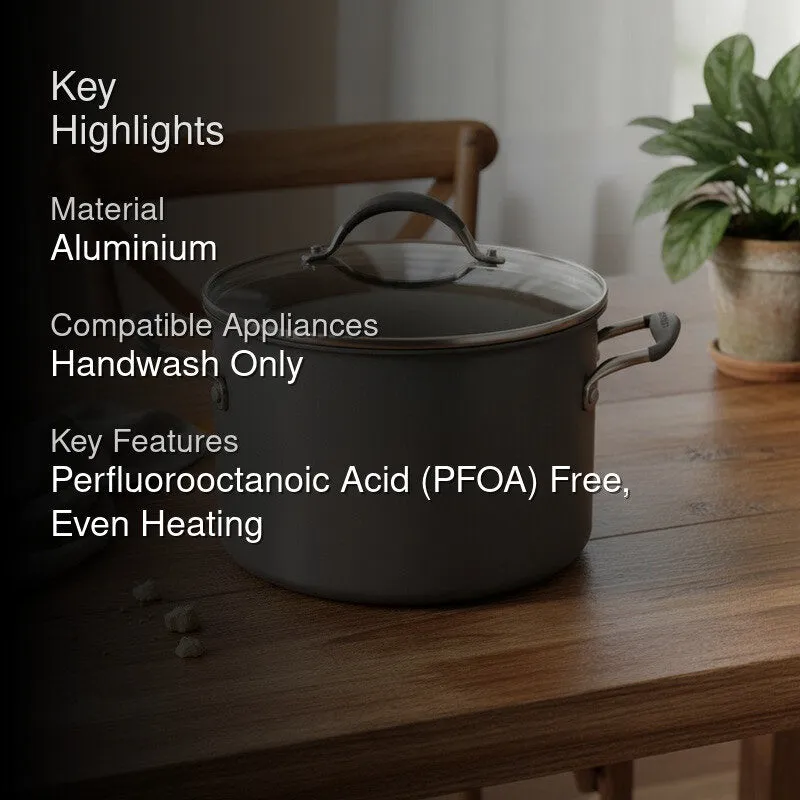 Circulon Aluminum Cooking Pot with Lid - 7580 ML media 2