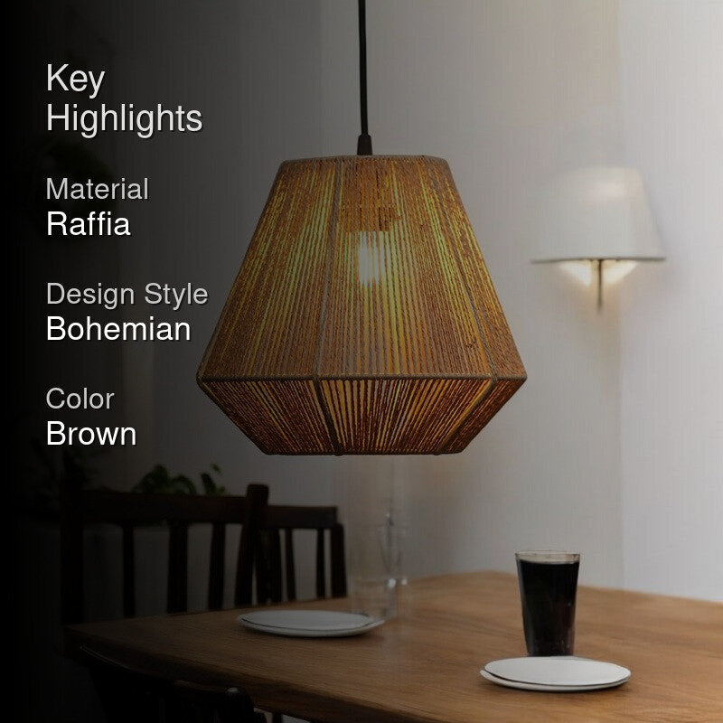 Brennor Raffia Ceiling Lamp media 2
