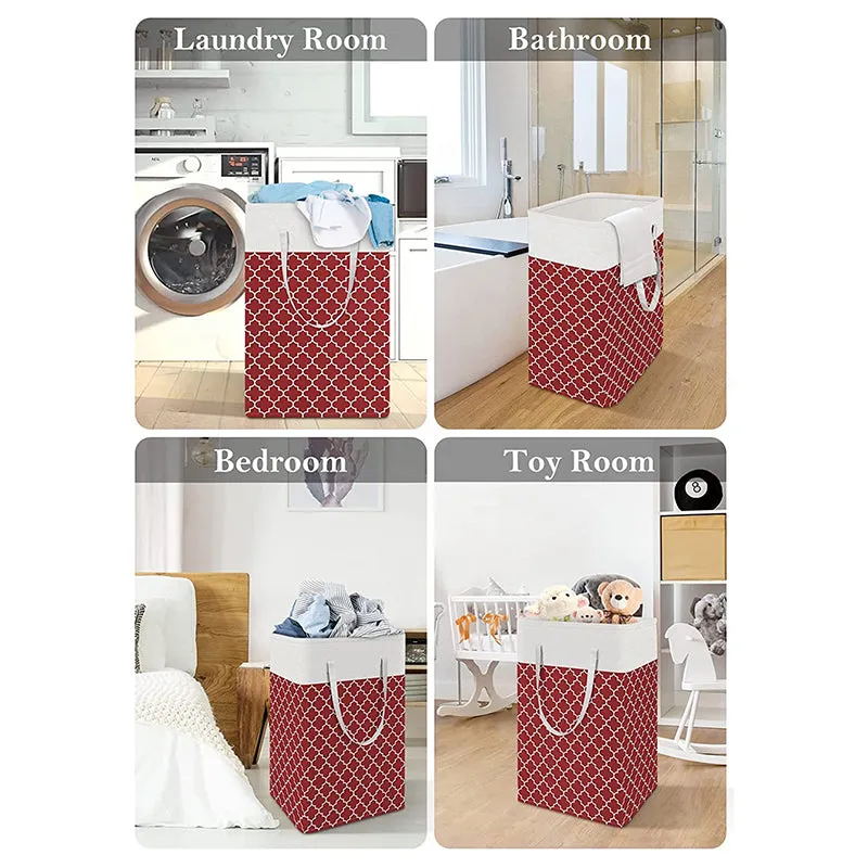 Calto Laundry Basket - Maroon media 7