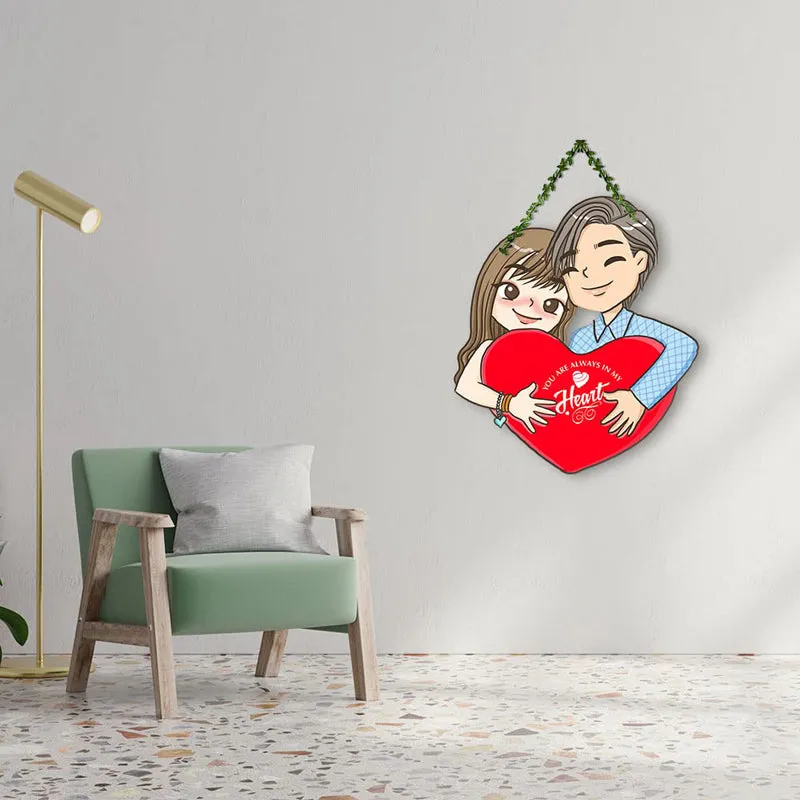 Couple's Heart Polyester & MDF Wall Hanging media 3