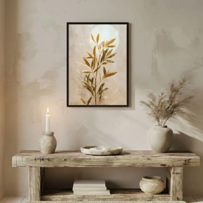 Botanical Harmony Archival Paper Wall Painting With Black Frame media 3