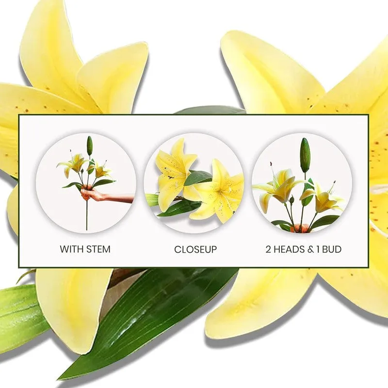 Petalune Lily Artificial Flower - Set Of Four media 5