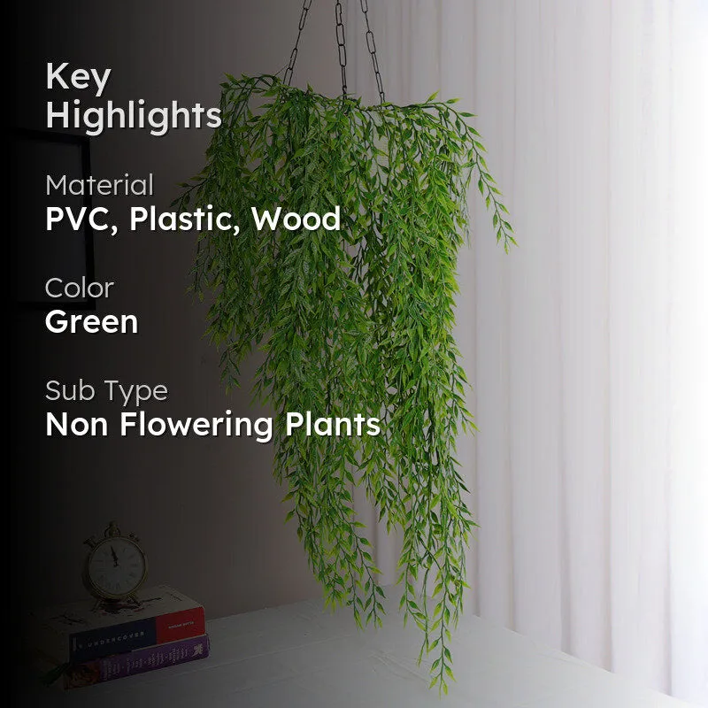 Verdhang II Artificial Hanging Vine (Green) - 2.7 Feet media 2