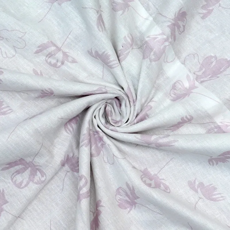 Petal Dots Printed Cotton Dohar (Pink,White) - 120 GSM media 7