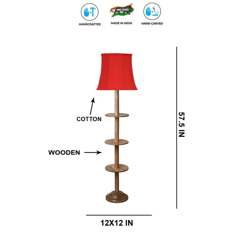 GlowDock Column Wooden Floor Lamp - Red media 8
