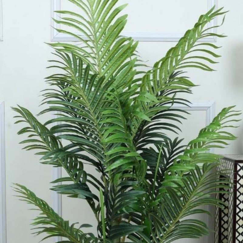 Artificial Arica Palm Plant With Black Fiber Pot - 4.2 Feet media 5