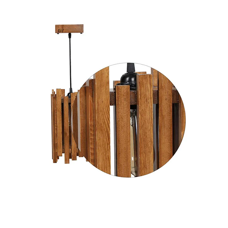 Kasai Single Wooden Ceiling Lamp media 5