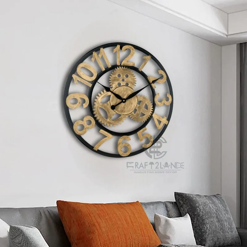 Marker Silent Wall Clock - Gold media 5