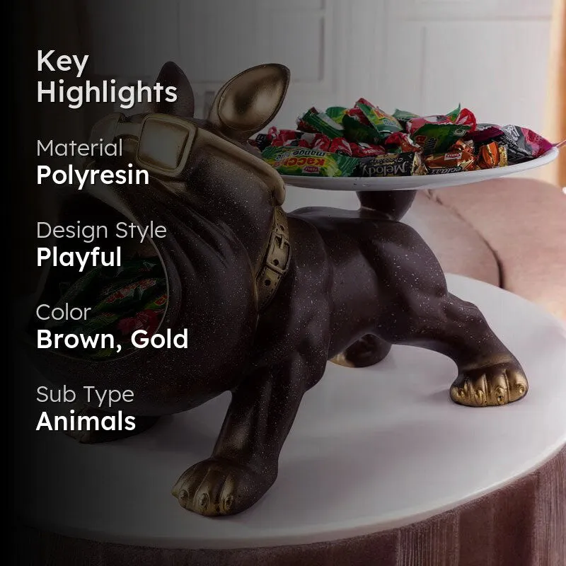 The Posh Pup Painted Polyresin Show Piece - Coffee media 2