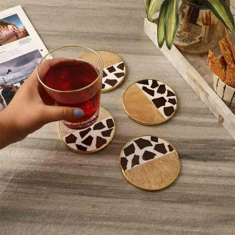 Animal Print Wooden Coaster - Set Of Four media 3