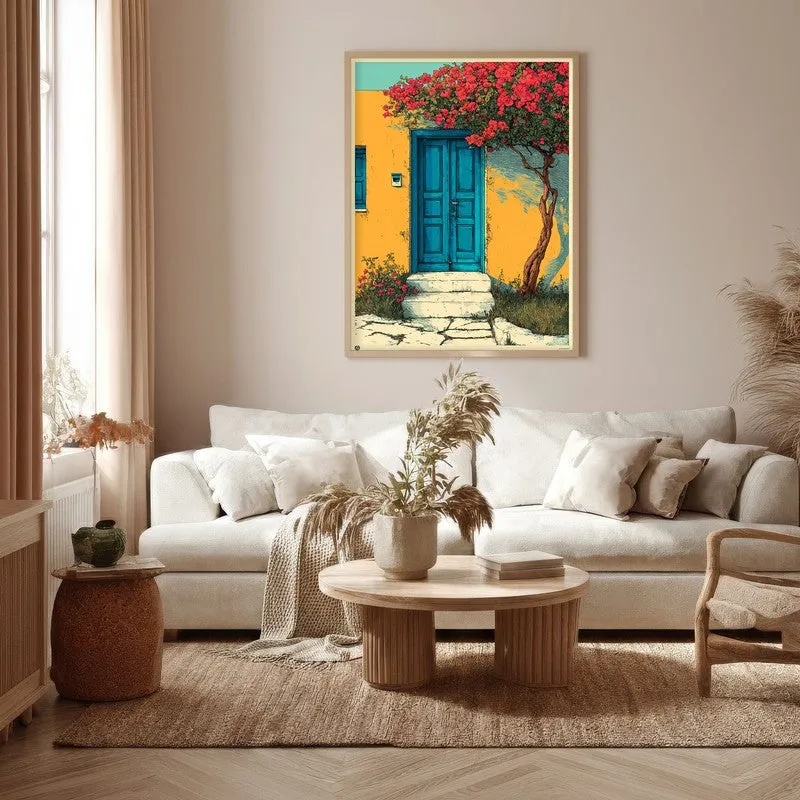 Floral Shade Canvas Wall Painting - Brown Frame media 5