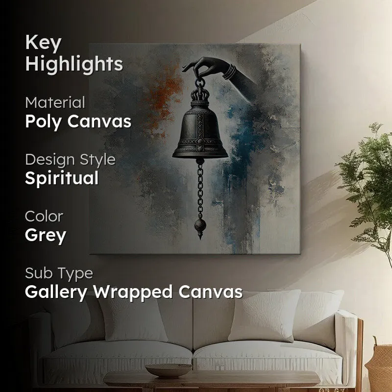 Sacred Bell In Divine Hand Poly Canvas Wall Painting media 2