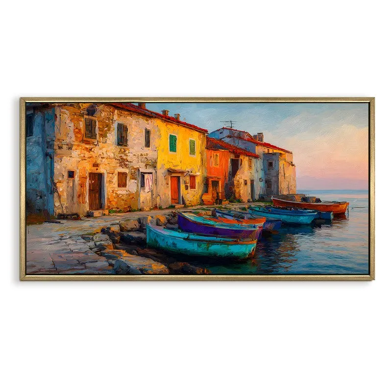 Coastal Silence Canvas Wall Painting With Frame media 3