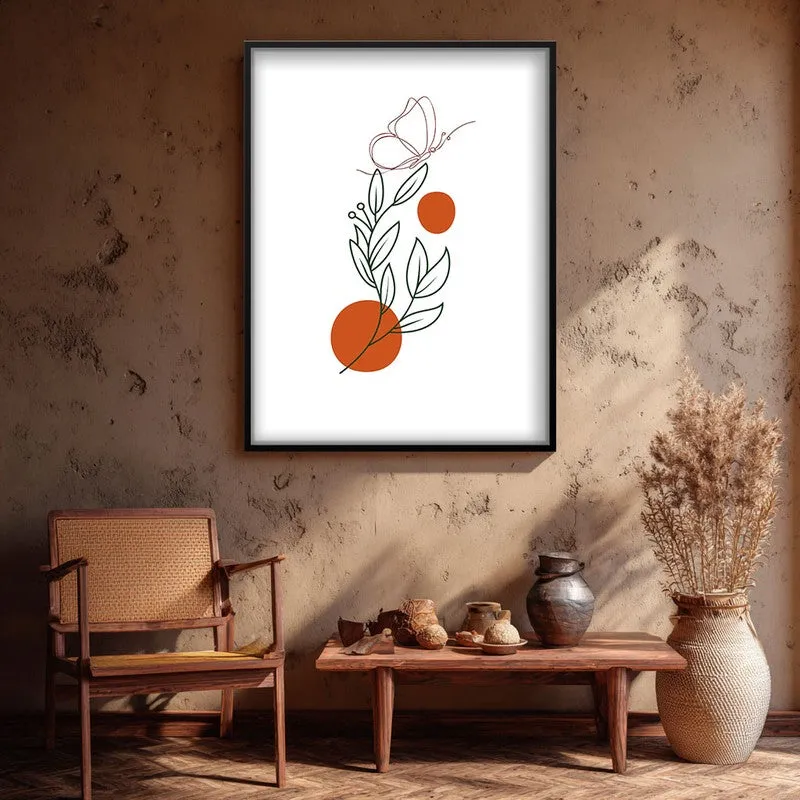 Rust Rhythm Canvas Wall Painting With Black Frame media 5