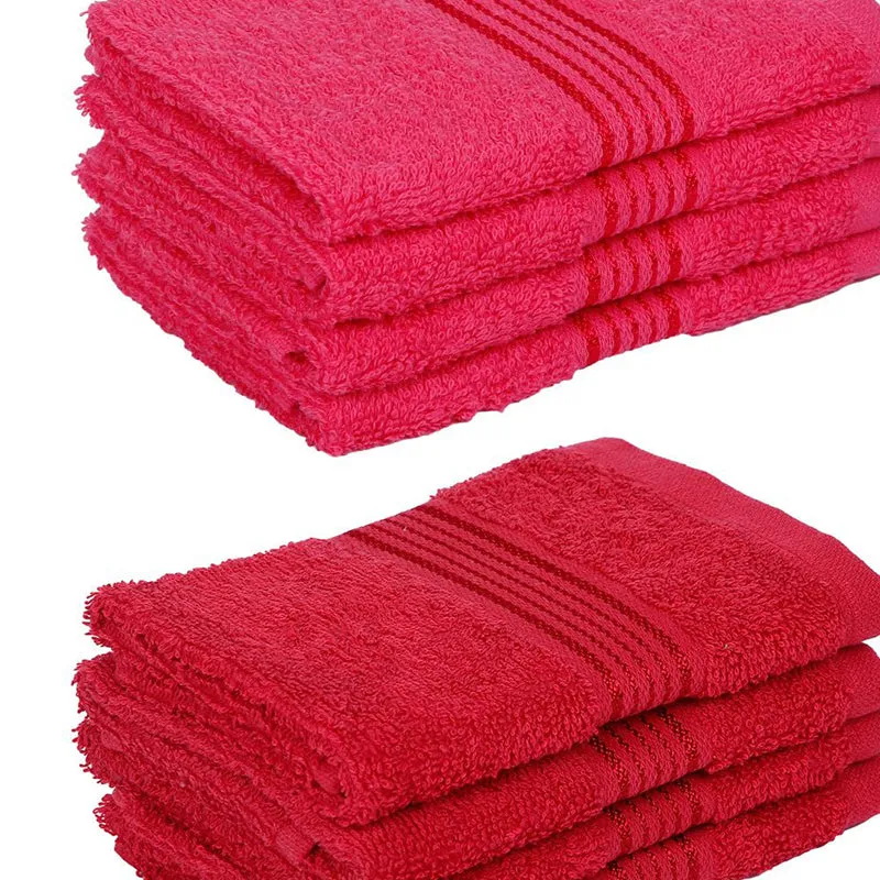 Luxurious Bodil Face Towel (Pink) - Set of Eight media 4