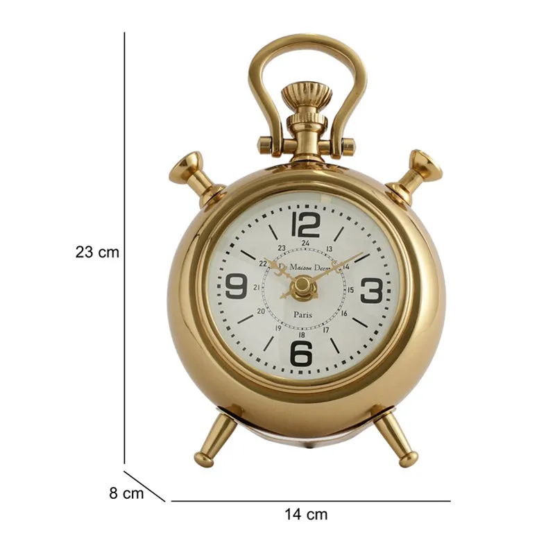 The Belvedere Table Clock - Gold media 6