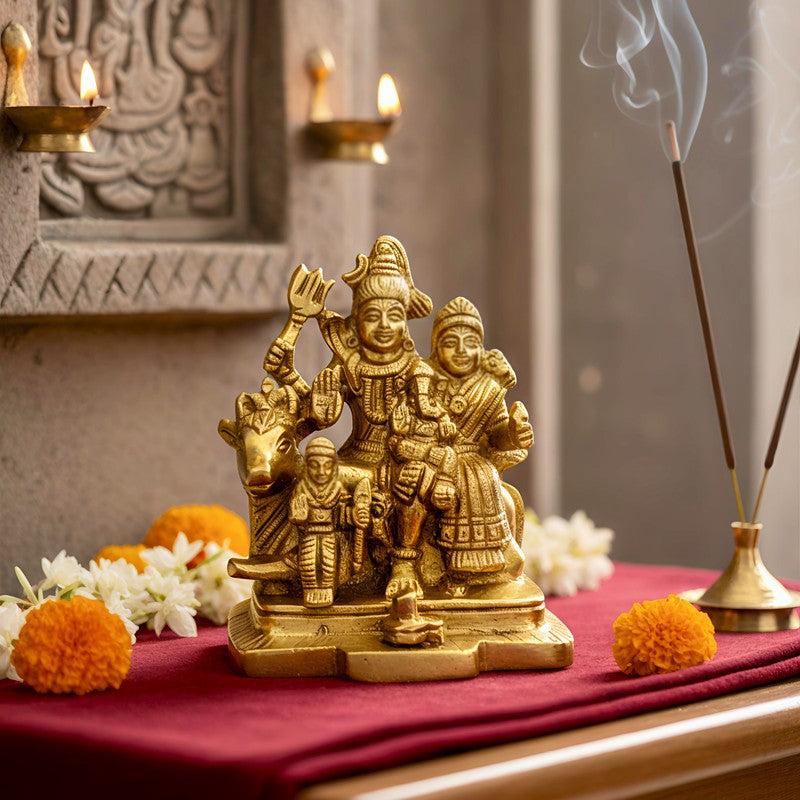 Shivapariwar Brass Showpiece - Gold