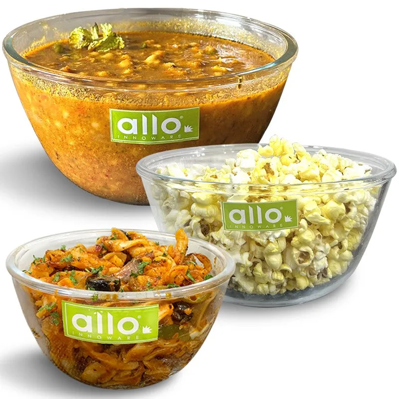 Swivra Glass Mixing Bowl (500 mL/1000 mL/1600 mL) - Set of Three - 4