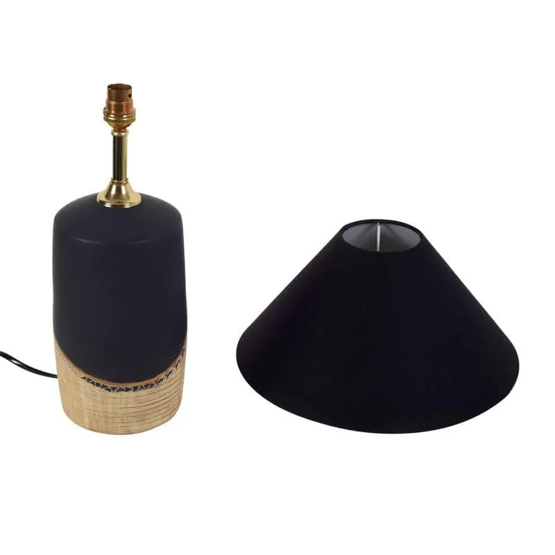 Trijal Terracotta Table Lamp - Black,Beige media 5