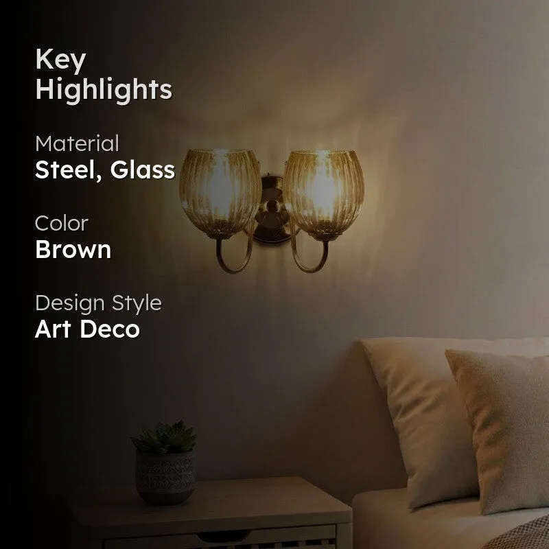 Vintage Glow Dual Shade Glass Wall Lamp media 2