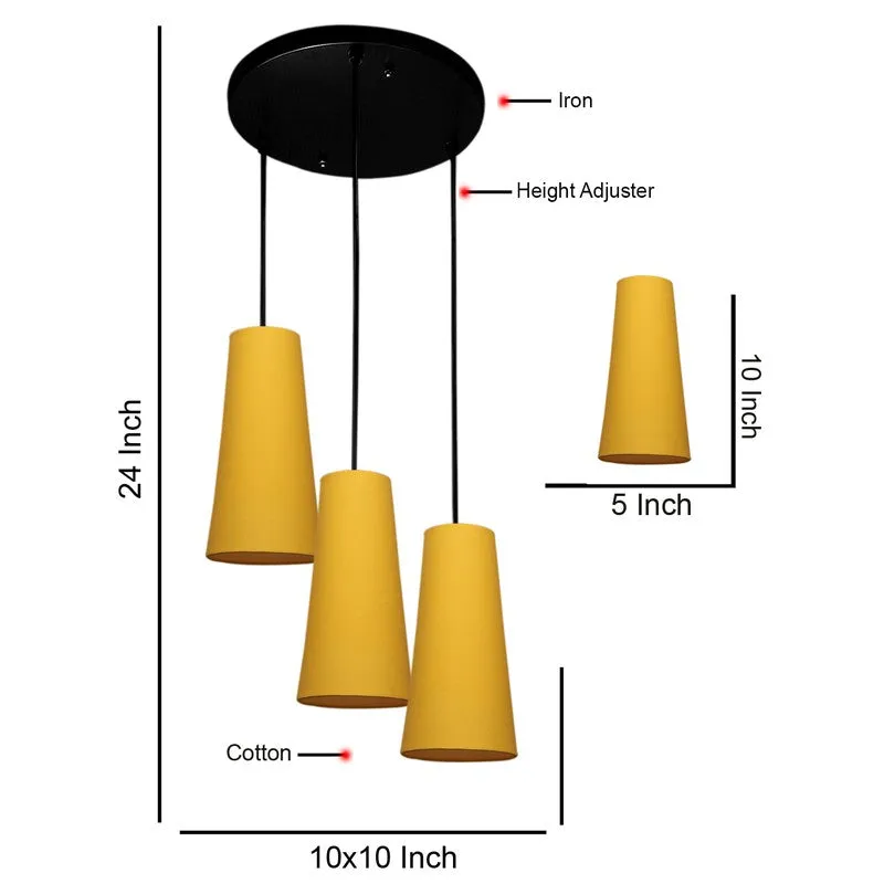 Nordic Neutral Triple Metal Ceiling Lamp - Yellow media 8