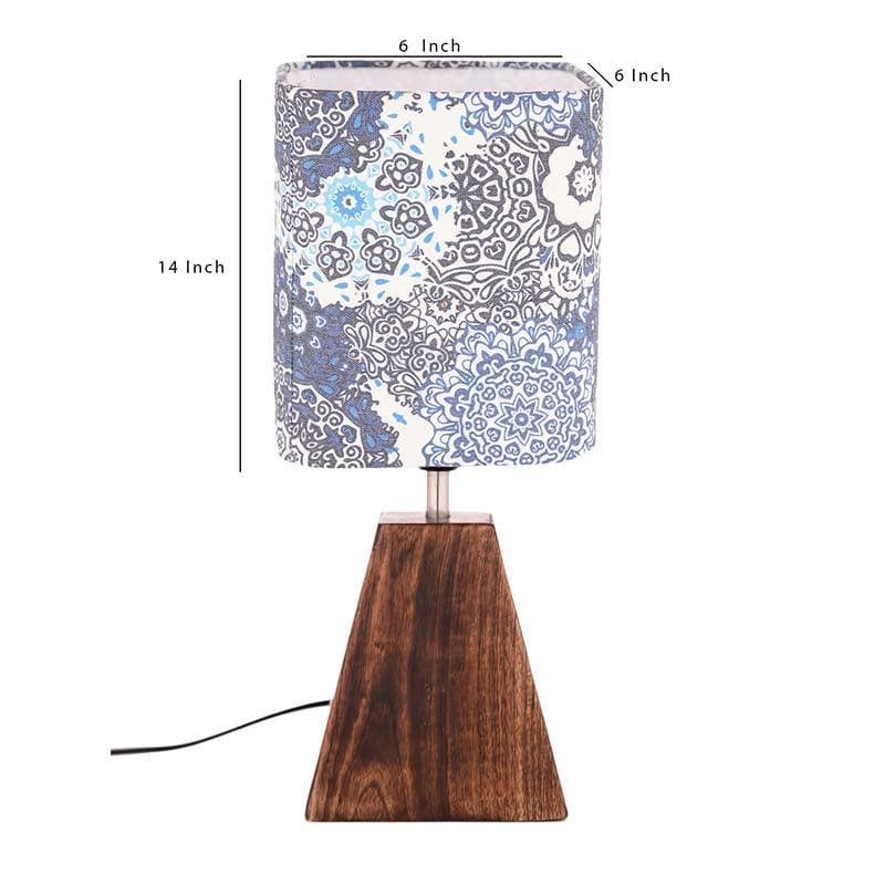Vivid Blue Fabric Table Lamp - Multicolor media 5