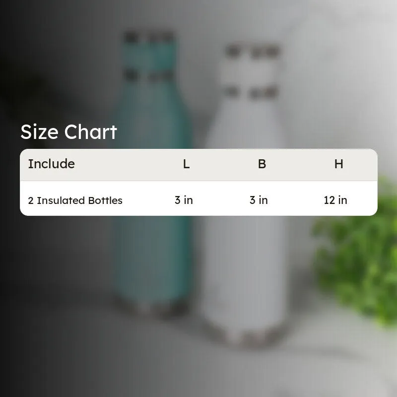 Pristine Sip Hot & Cold Thermos Water Bottle (Sky Blue & White, 750 mL Each) - Set Of Two - 5