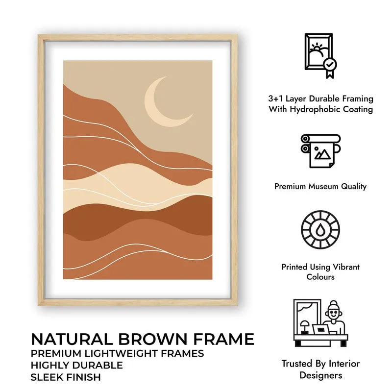 Desert Drift Canvas Wall Painting With Brown Frame media 9