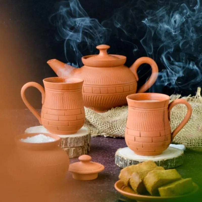 Nireeksha Terracotta Coffee Mug (250 mL Each) - Set of Two media 5
