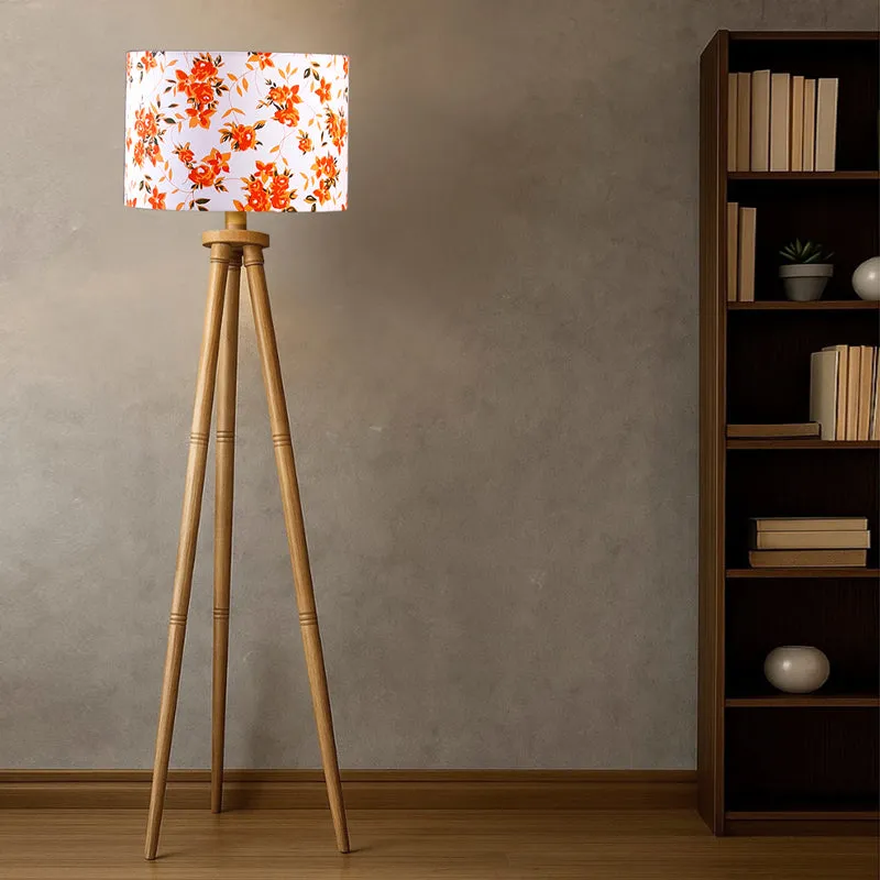 Fleur Tripod Floor Lamp - Orange media 2