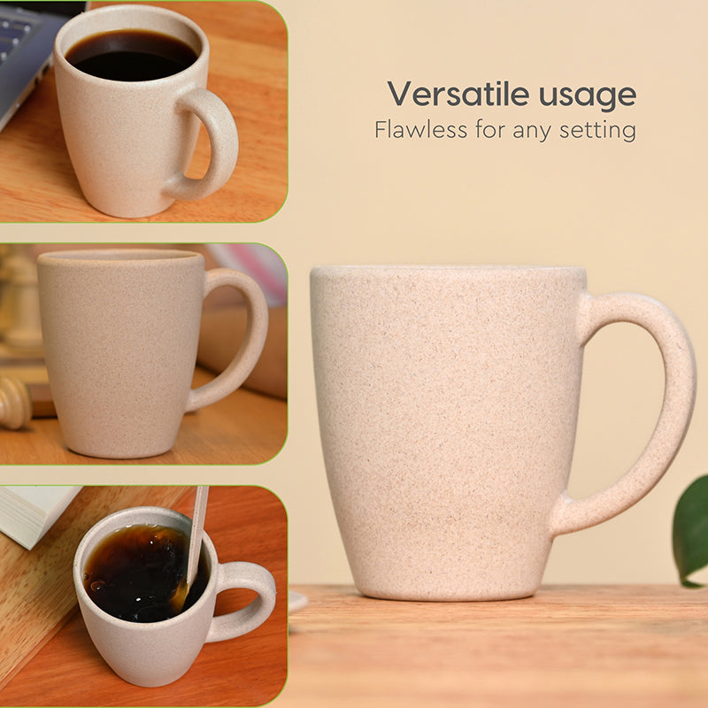 Natura Rice Husk Coffee Mug (300 mL Each) - Set of Four image 6
