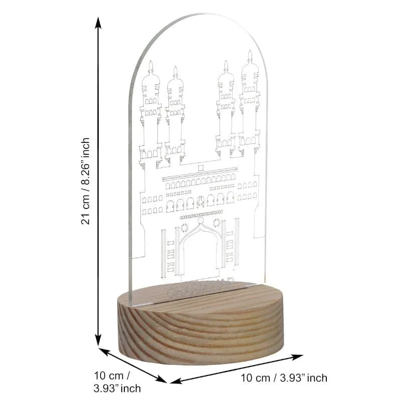 Charminar Glory Luminance LED Acrylic Table Lamp - Brown media 4