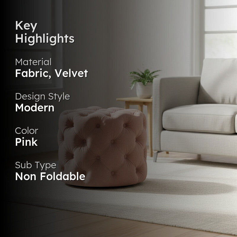 Elvixa Seatix Ottoman - Pink media 2