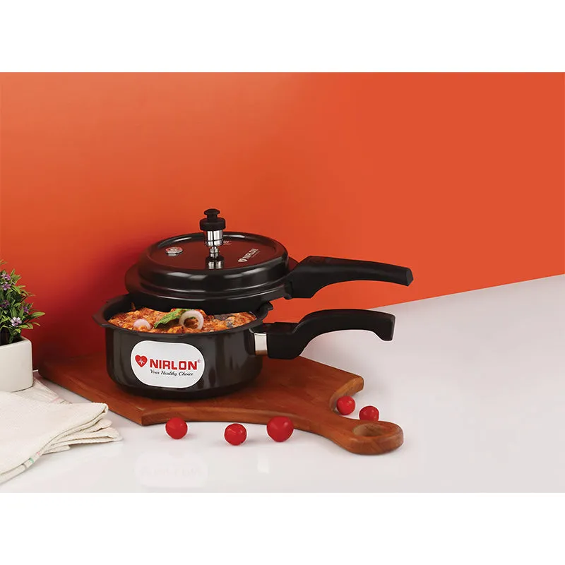 Nirlon Hard Anodized Pressure Cooker - 2000 mL/ 8 Inches media 5