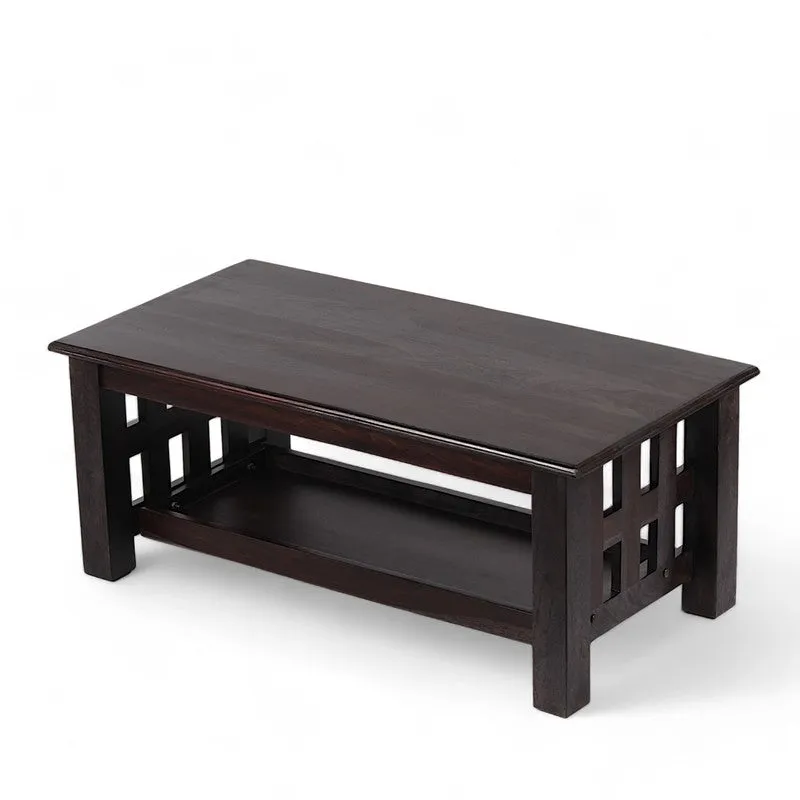 Brenox Sheesham Wooden Center Table - Black media 5