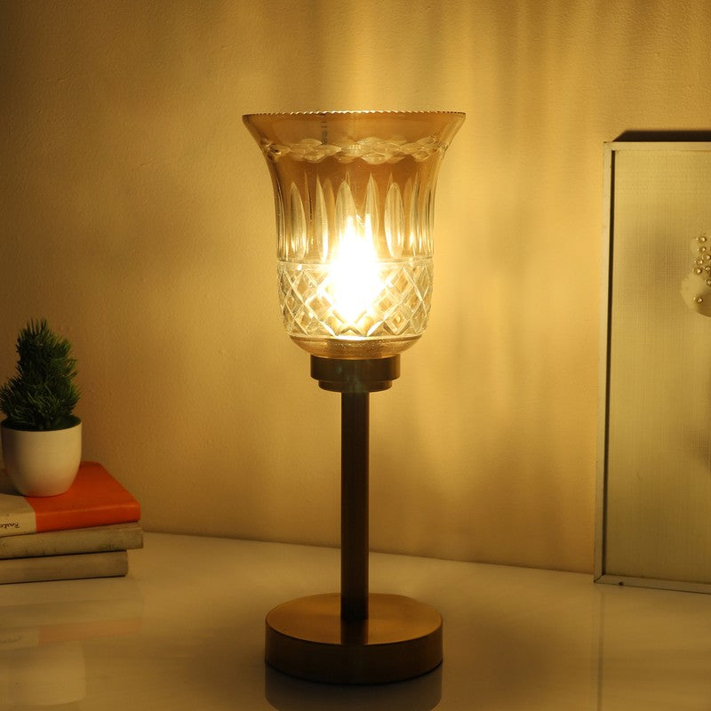 Chalice Elegant Mild Steel Table Lamp - Gold,Transparent media 3