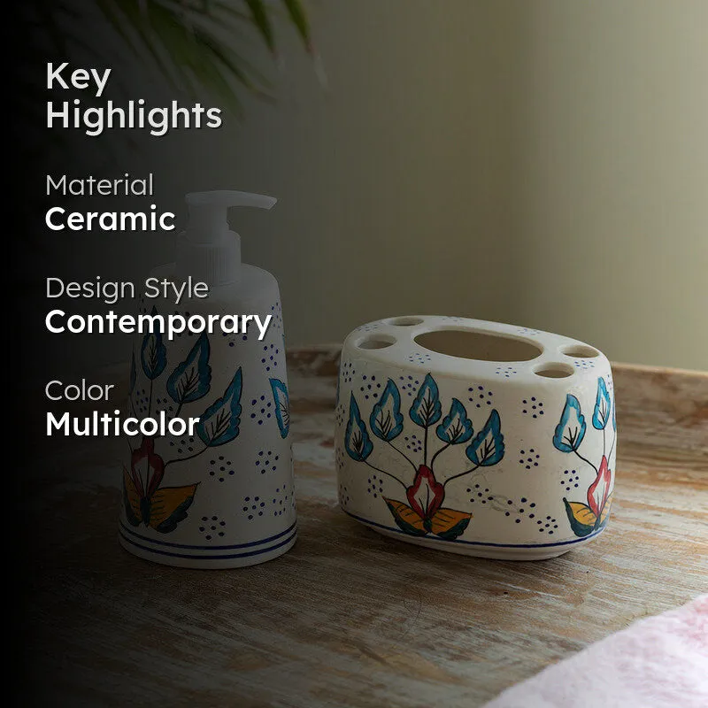 Nirva Handpainted Bathroom Set - Two Piece Set media 2