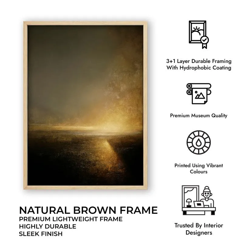 Glow Beyond the Dark Archival Paper Wall Painting With Brown Frame media 7