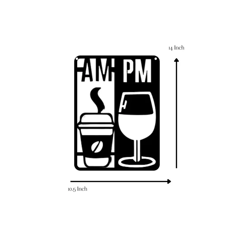 Coffee Mornings & Wine Nights Iron Wall Accent media 5