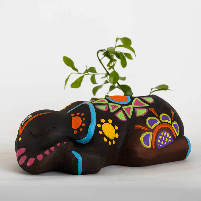 Slumber Haathi Terracotta Planter media 3