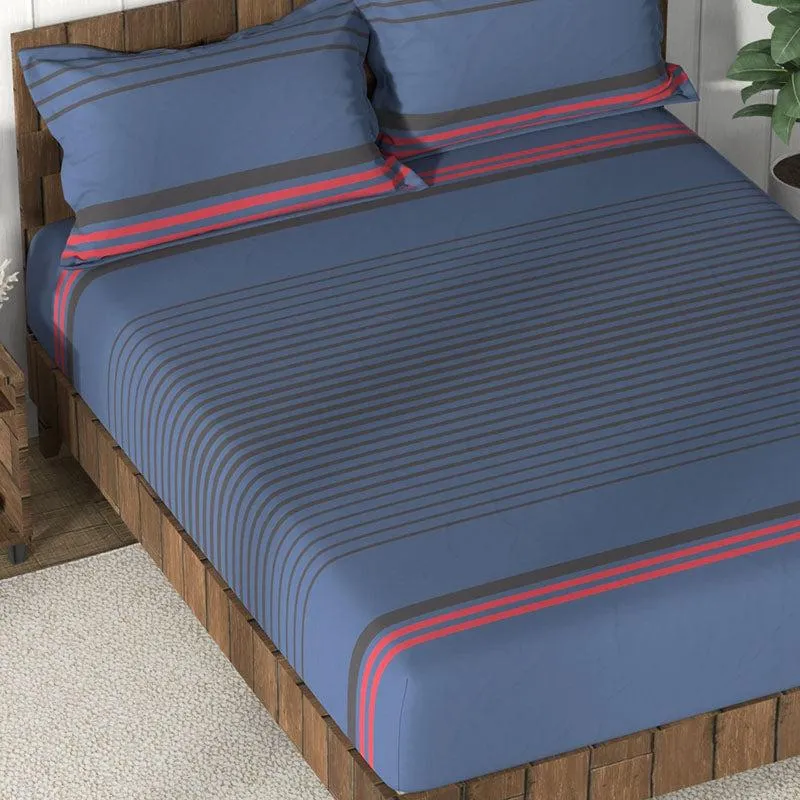 Nautica Versailles Veil Geometric Cotton Bedsheet - 160 TC media 4