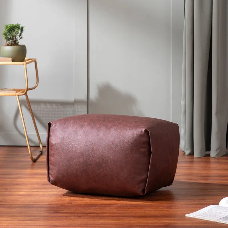Clean Aesthetic Pouffe (Brown) - Set Of Two media 3