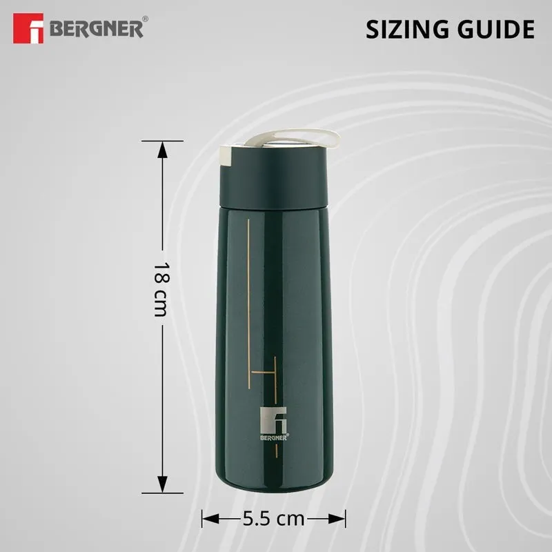Bergner Walking Thermosteel Hot and Cold Flask (Green) -350 mL media 7