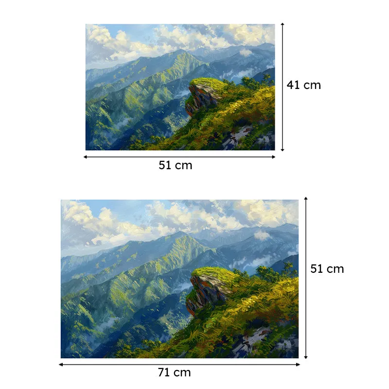 Clifftop Greens Wall Painting media 6