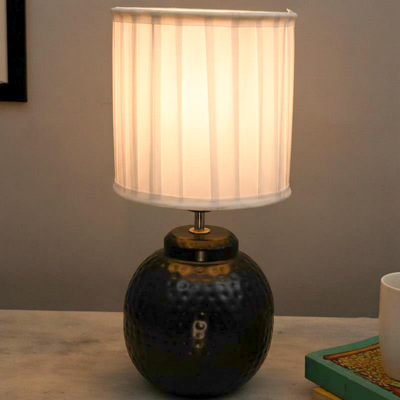Marie Verda Fabric Table Lamp - White,Black