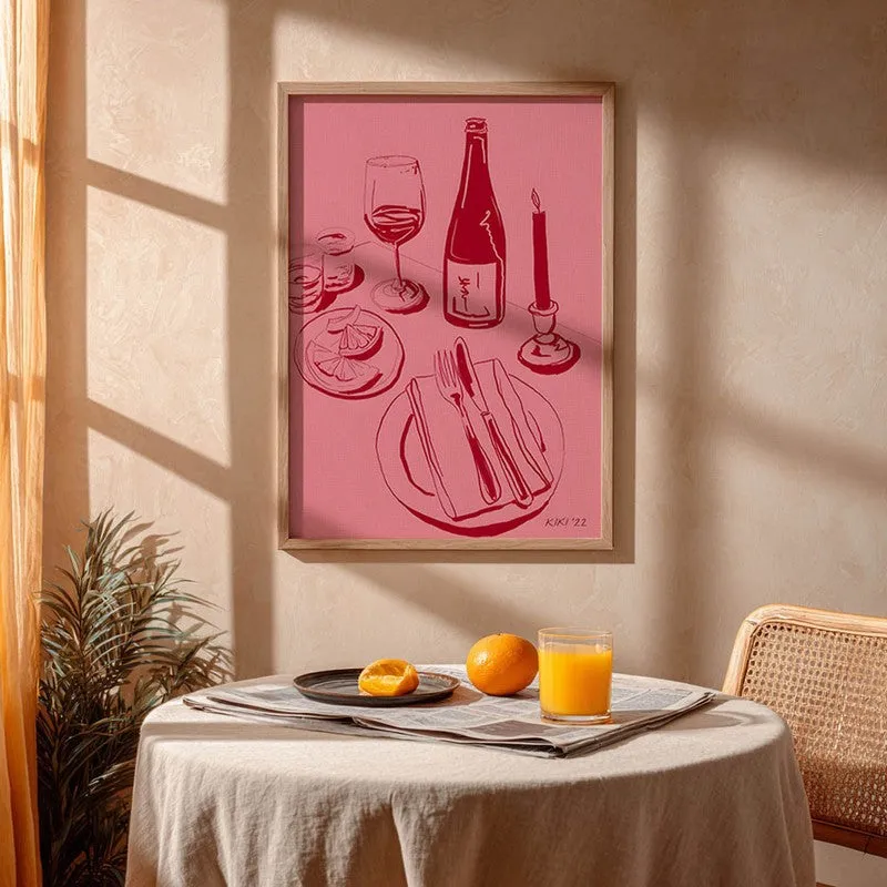 Bar Cart Bliss Archival Canvas Wall Art - Brown media 4